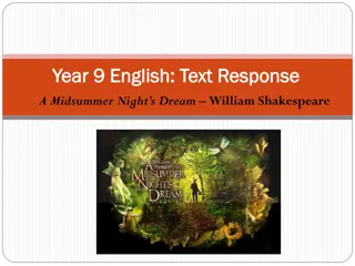 Love Portrayal in Shakespeare's A Midsummer Night's Dream