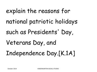 National Patriotic Holidays in Kindergarten Social Studies