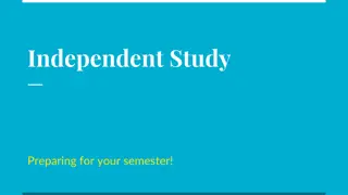 Independent Study Application and Guidelines