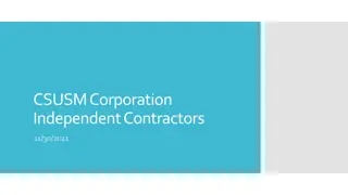 Guidelines for Handling Independent Contractors in CSUSM Corporation