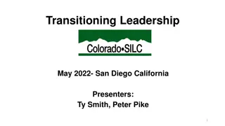 Leadership Transitioning Training in San Diego May 2022