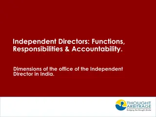 Role and Responsibilities of Independent Directors in Corporate Governance