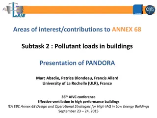 PANDORA: Indoor Air Pollutant Emissions Database Presentation