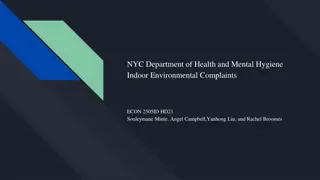 NYC Department of Health and Mental Hygiene Indoor Environmental Complaints Overview