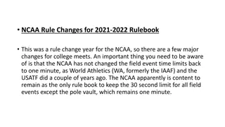 NCAA Rule Changes for 2021-2022: Major Updates and New Structure