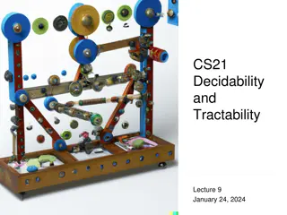 Decidability and Tractability in CS21 Lecture