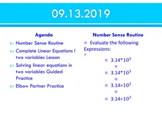 Linear Equations in Two Variables