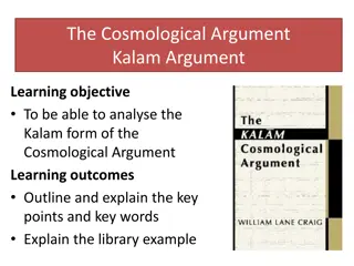 The Kalam Argument in the Cosmological Debate