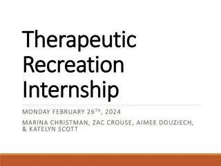 Therapeutic Recreation Internship Preparation Guide