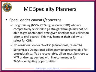 Navy MC Career Progression in Operational Medicine