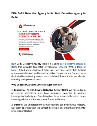 DDA Delhi Detective Agency India Best Detective agency in Delhi