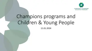 Community Champions Programme: Support for Children and Young People in London