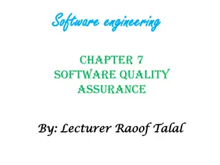 Software Quality Assurance in Software Engineering