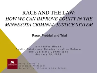 Improving Equity in Minnesota's Criminal Justice System