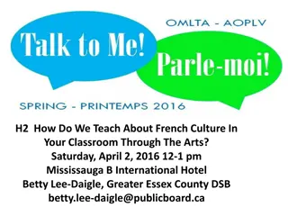 Teaching French Culture Through Arts: Innovative Strategies for Educators