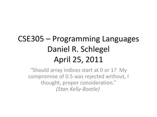 Array Indices: Starting at 0 or 1?