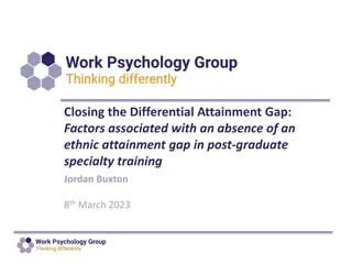 Factors in Closing the Differential Attainment Gap in Post-Graduate Specialty Training