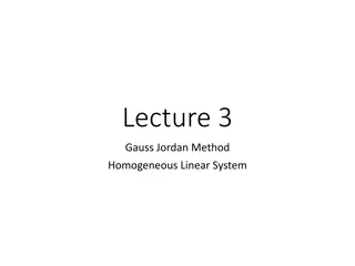 Gaussian Elimination and Homogeneous Linear Systems