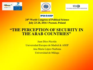 Perception of Security in Arab Countries: Analysis and Comparison