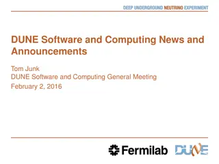 Latest Updates from DUNE Software and Computing