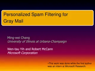 Personalized Spam Filtering for Gray Mail Analysis