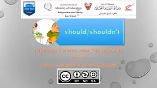 Using Should and Shouldn't for Healthy Living - Interactive Learning Activities