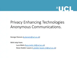 Enhancing Privacy and Anonymous Communications with Technology