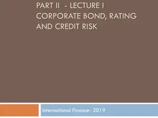 Corporate Bond Ratings and Credit Risk in International Finance