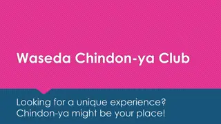 Explore the Unique World of Waseda Chindon-ya Club