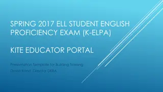 KITE Educator Portal Training Guide for K-ELPA Coordinators