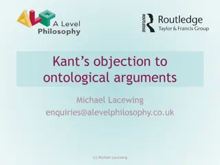 Kant's Critique of Ontological Arguments