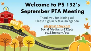 PS 132 September PTA Meeting Agenda