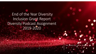 Diversity & Inclusion Grant Report: Podcast Assignment Review 2019-2020