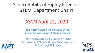 Effective Strategies for STEM Department Chairs