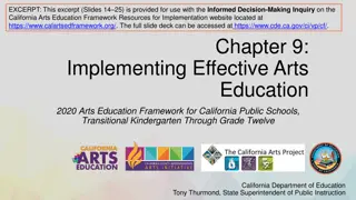 Enhancing Arts Education Implementation in California Schools