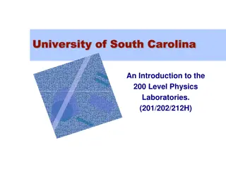 Introduction to University of South Carolina 200 Level Physics Laboratories