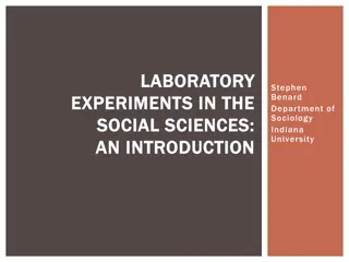 The Basics of Experiments in Social Sciences