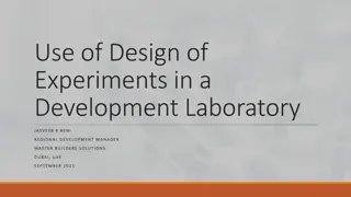 Utilizing Design of Experiments in Development Laboratories