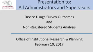 Device Usage and Non-Registered Students Analysis Summary