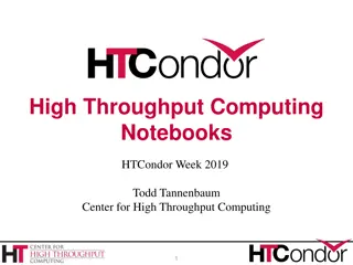 Introduction to High Throughput Computing Notebooks with HTCondor