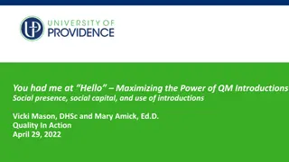 Leveraging Social Presence and Social Capital Through Introductions in Education