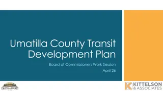 Transit Development Plan Overview for Wasco and Umatilla Counties