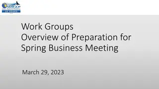 Overview of Preparations for Spring Business Meetings 2023