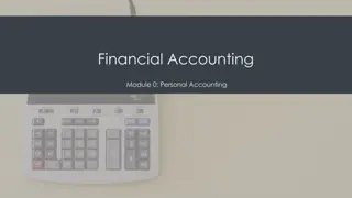 Personal Accounting and Financial Aid for Education