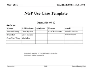 Proposed Use Cases Template for Next Generation Positioning