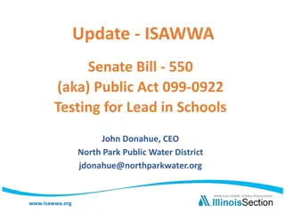 Lead Testing Requirements for Schools: PA 099-0922 Overview