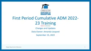 Oregon Department of Education 2022-2023 Training Updates