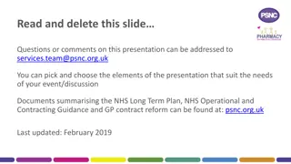 Overview of NHS Long Term Plan and Operational Guidance