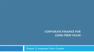 Integrated Value Creation in Corporate Finance