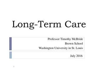 Long-Term Care and Demographics: A Closer Look